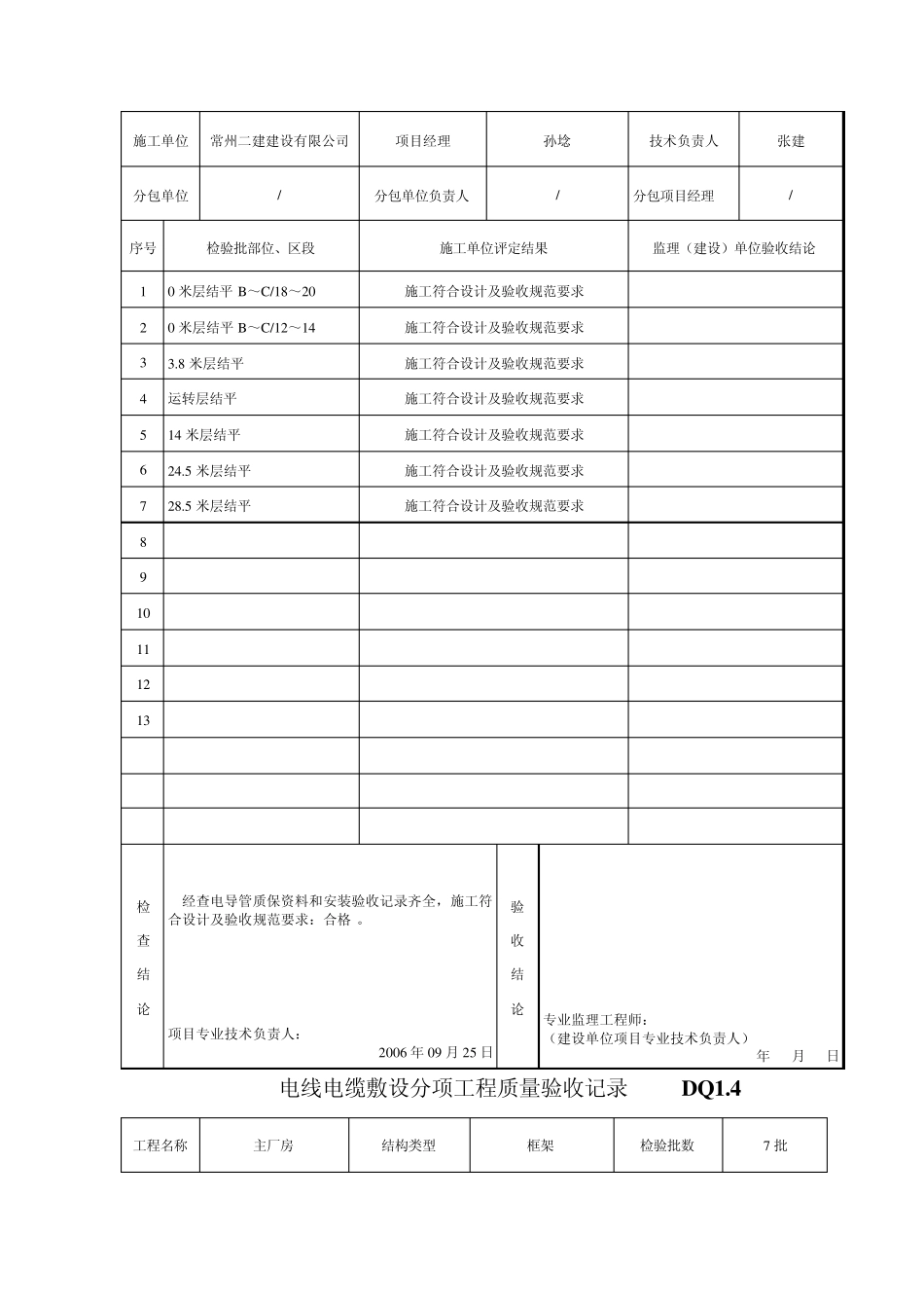 柴油发电机组安装分项工程质量验收记录_第3页