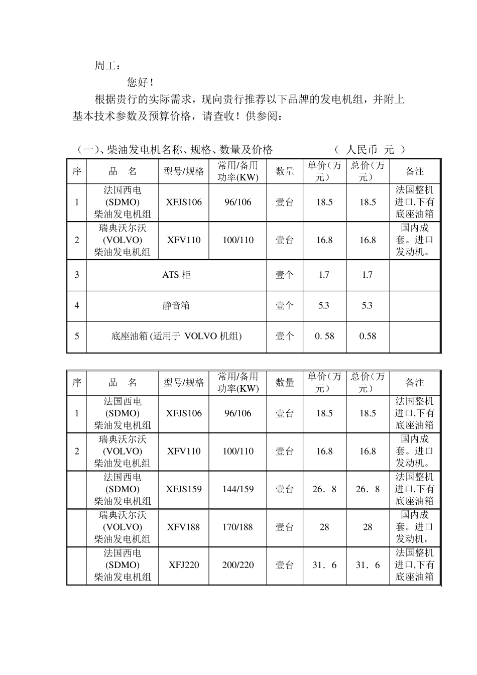 柴油发电机组方案书_第2页