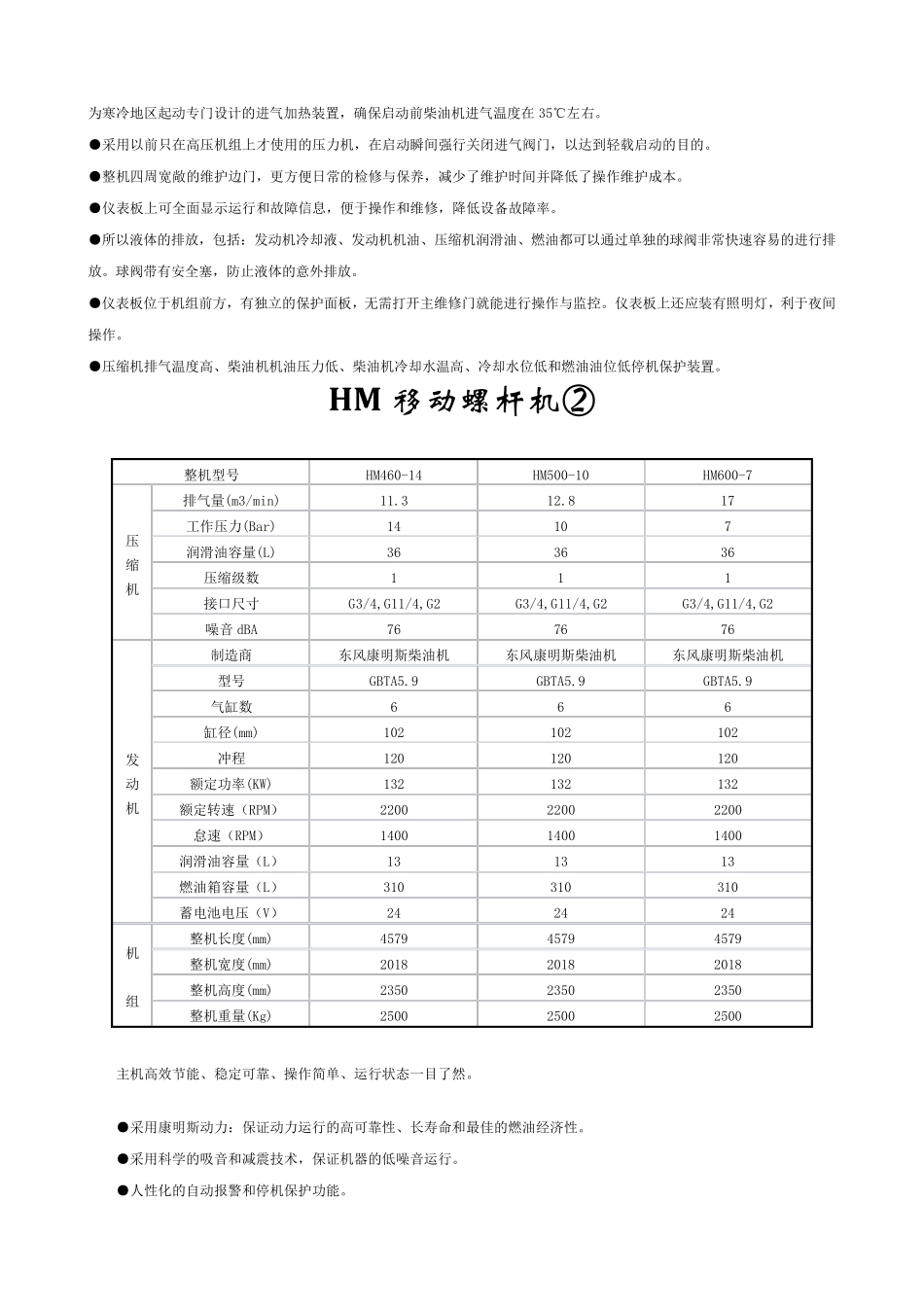 柴油移动式空压机参数型号大全_第2页