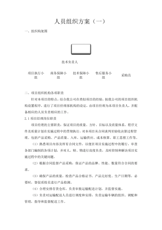 标书模板2.人员组织方案