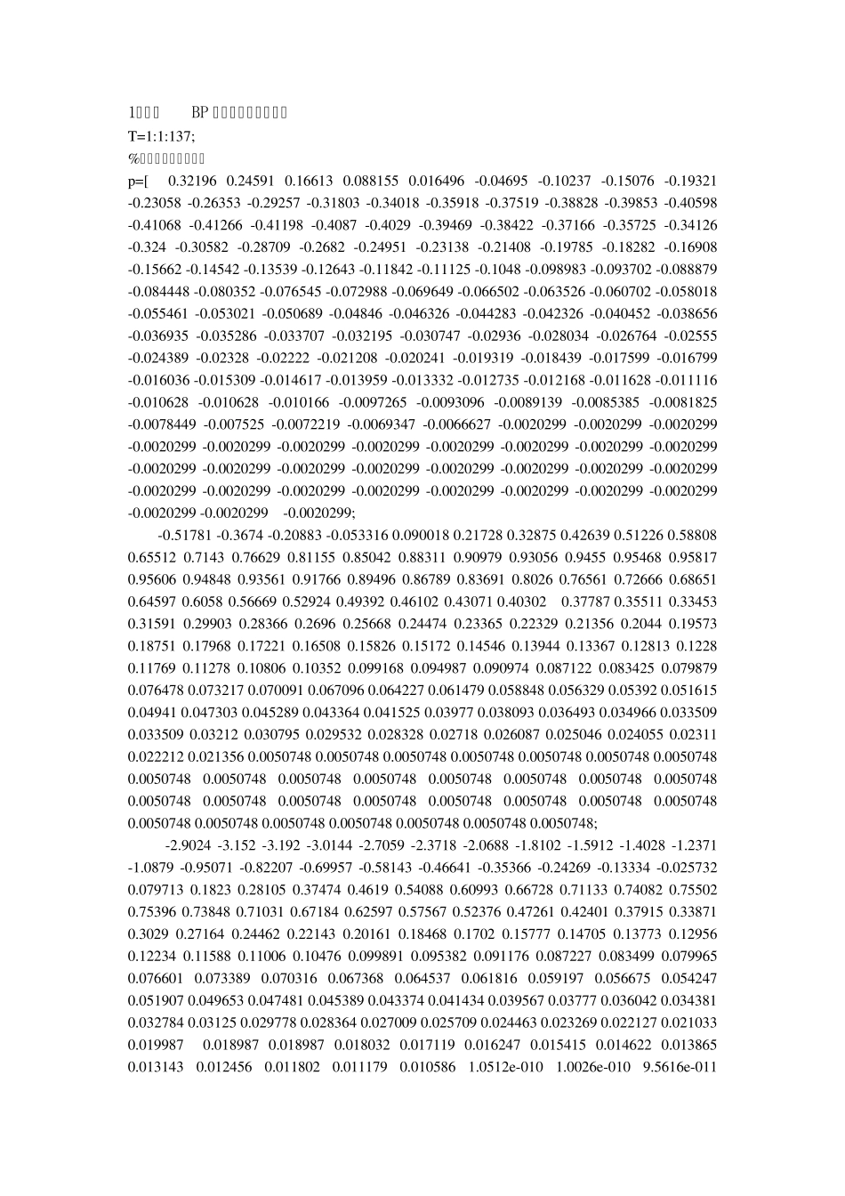 标准BP神经网络算法程序_第1页