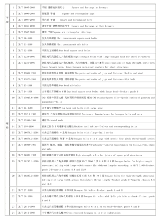 标准件最新国标号