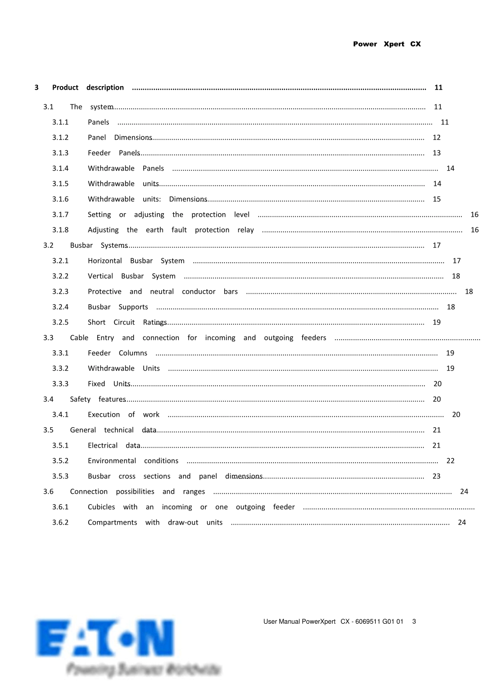 标准低压开关柜用户手册英文版_第3页
