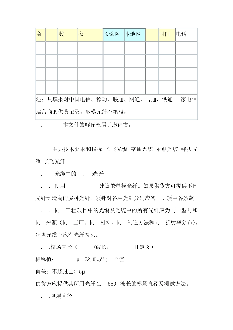 标准光缆技术规范书_第3页