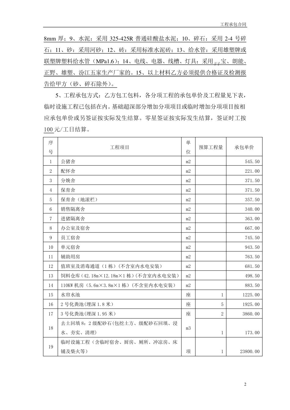 标准化养猪场工程承包合同_第2页