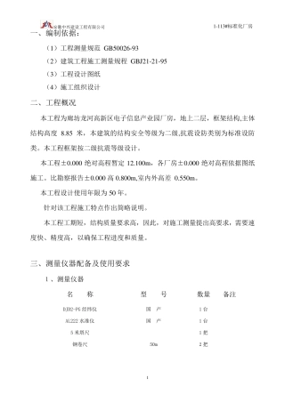 标准化厂房测量方案