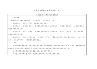 标准化良好行为确认评分表
