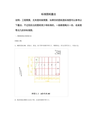标准图纸的叠法
