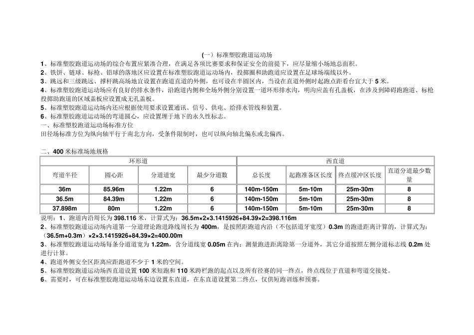 标准塑胶跑道运动场地数据_第2页