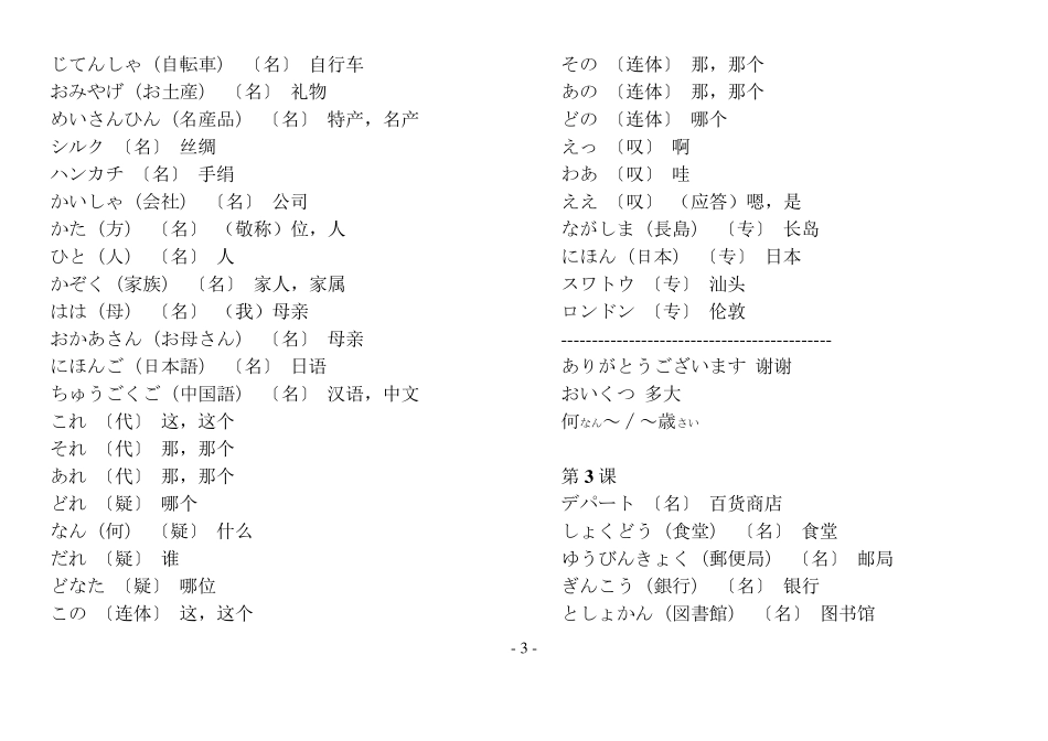 标准日本语单词大全_第3页