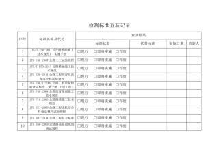 标准规范查新记录
