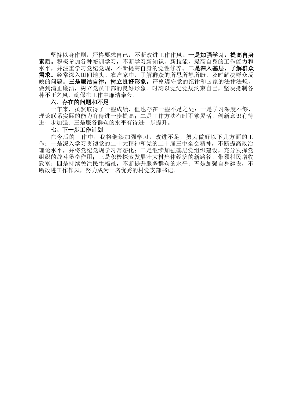 2024年度村党支部书记个人总结_第2页
