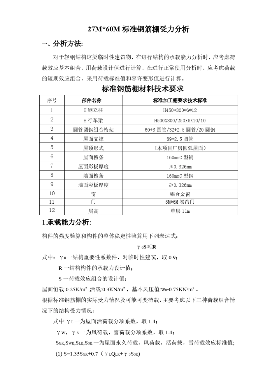 标准钢筋棚受力分析计算书_第2页