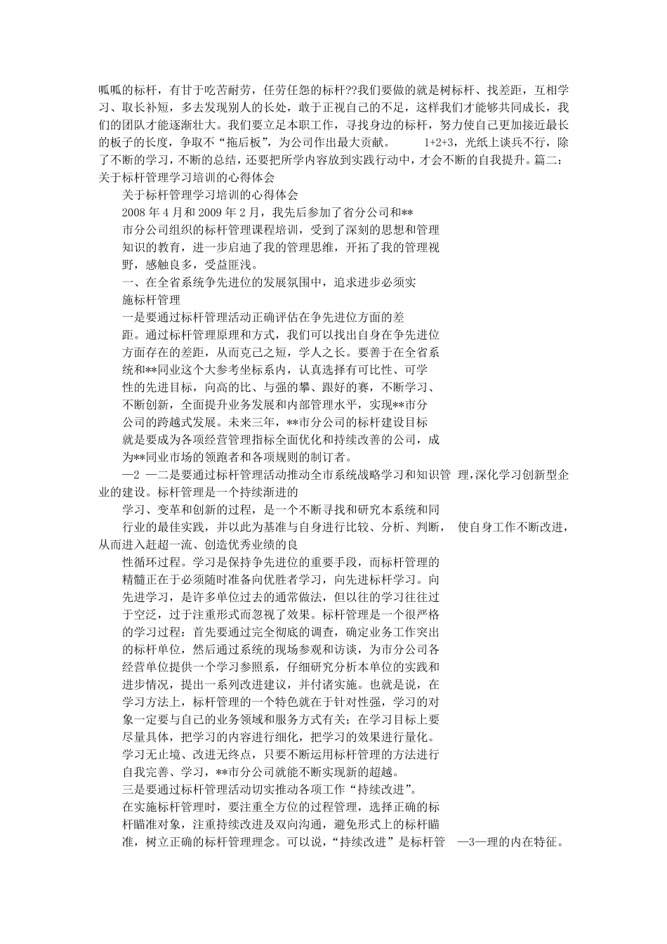 标杆学习心得体会_第2页