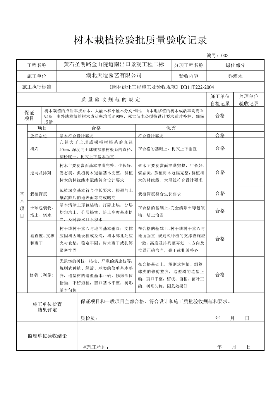 树木栽植检验批质量验收记录_第3页