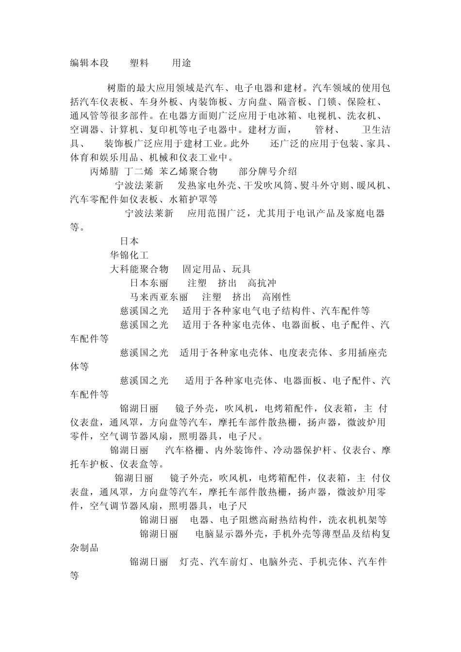 树脂材料ABS的性能_第3页