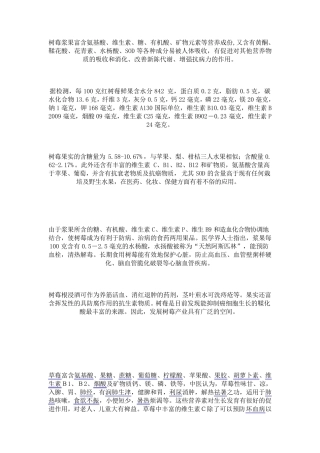 树莓的营养成分