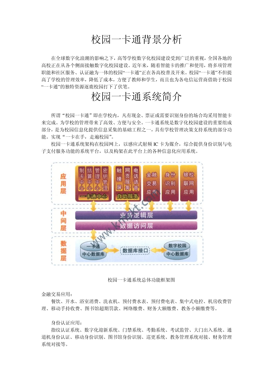 校园一卡通解决方案_第1页