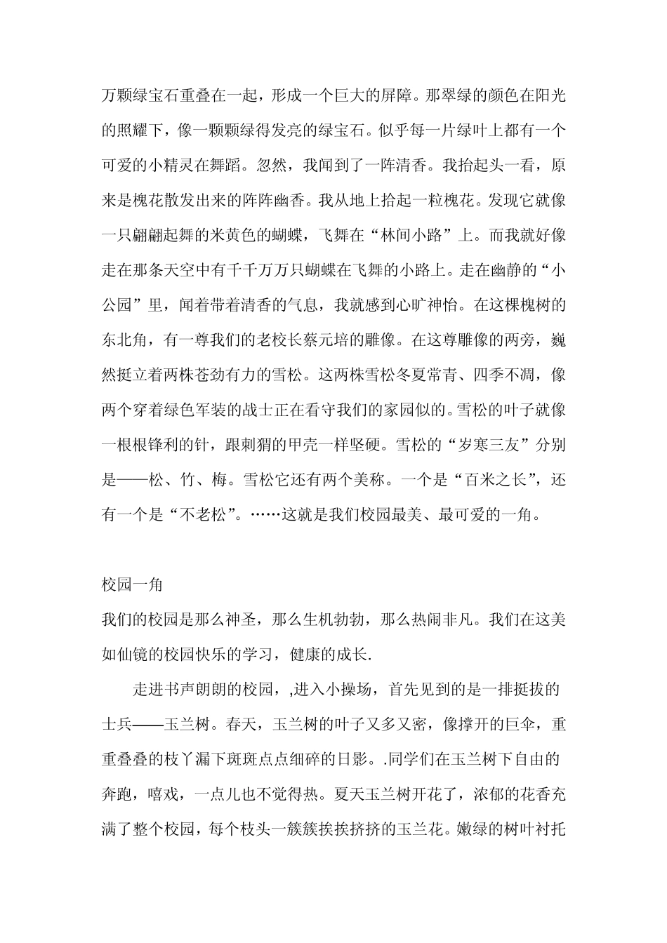 校园一角作文_第2页