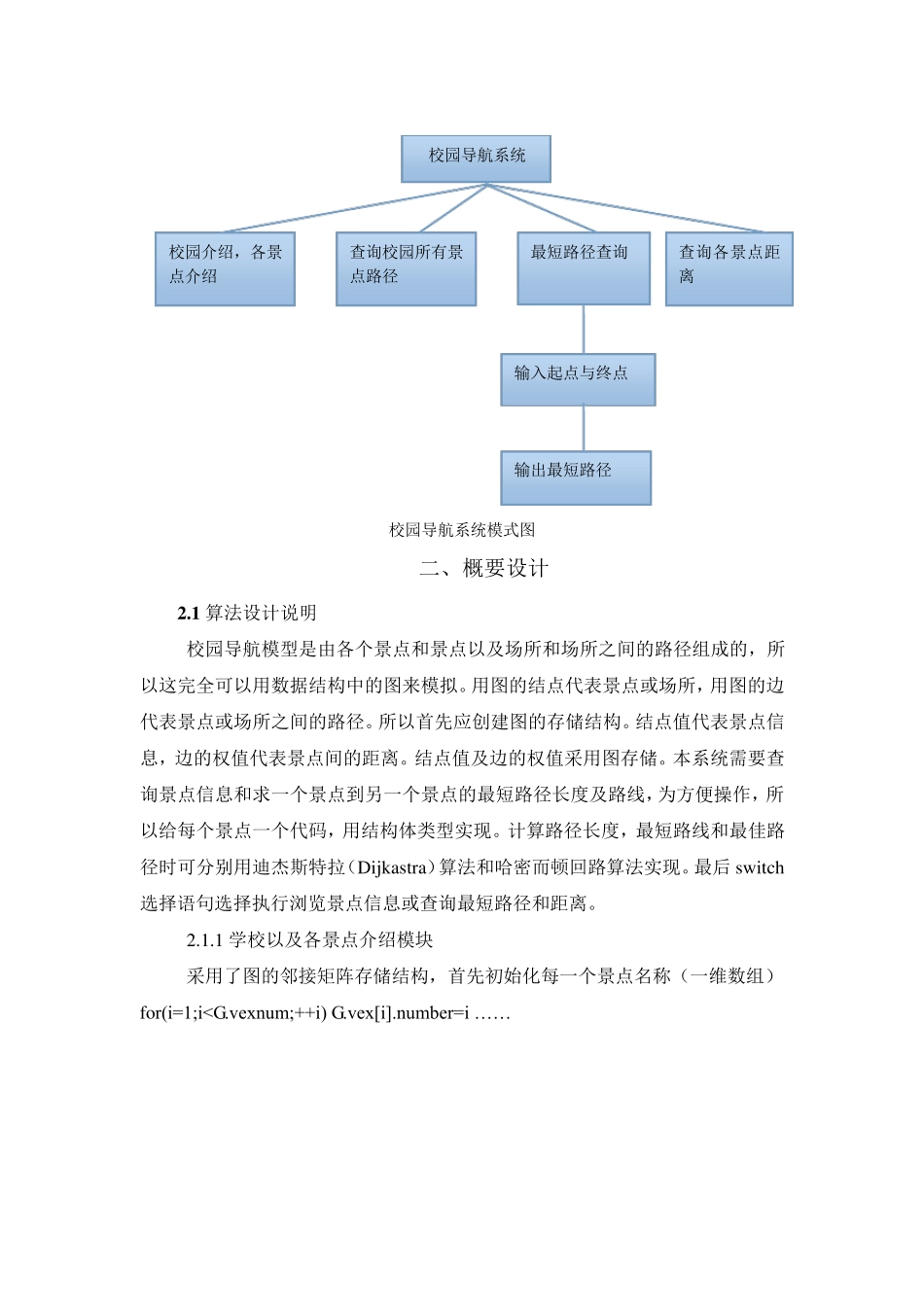 校园导航系统算法与分析课程设计_第3页