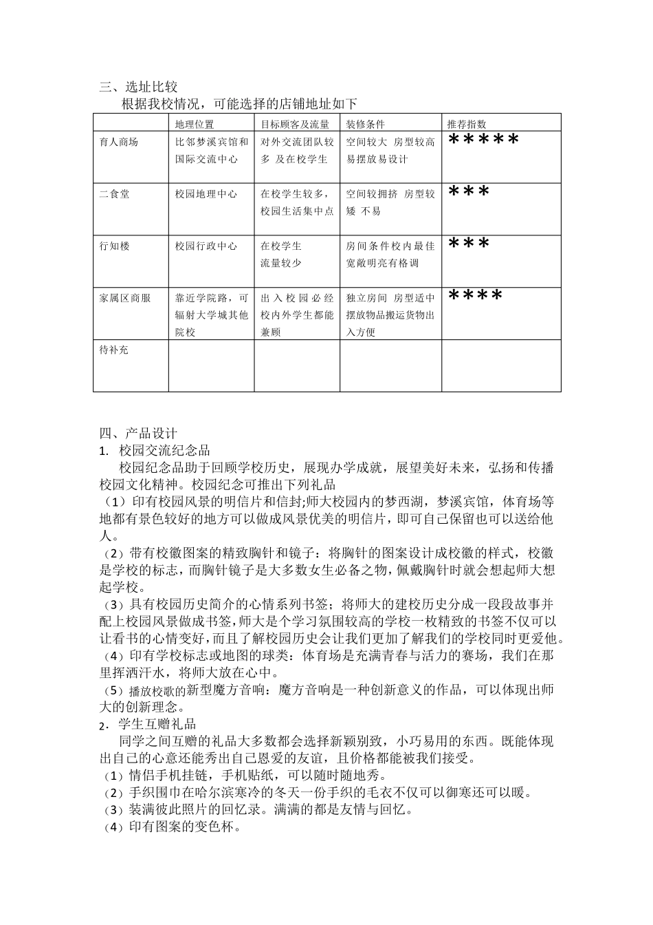 校园纪念品店计划书_第3页
