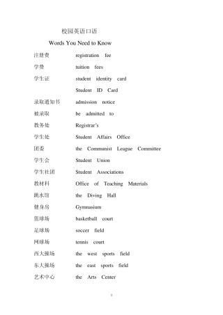 校园英语口语