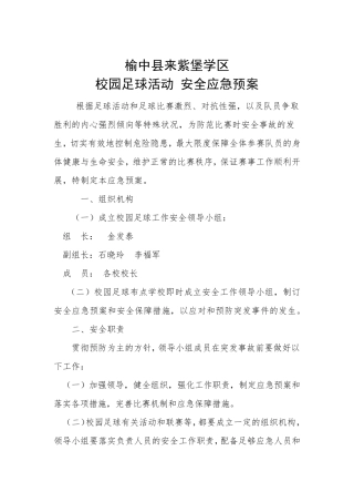 校园足球安全要求与应急预案