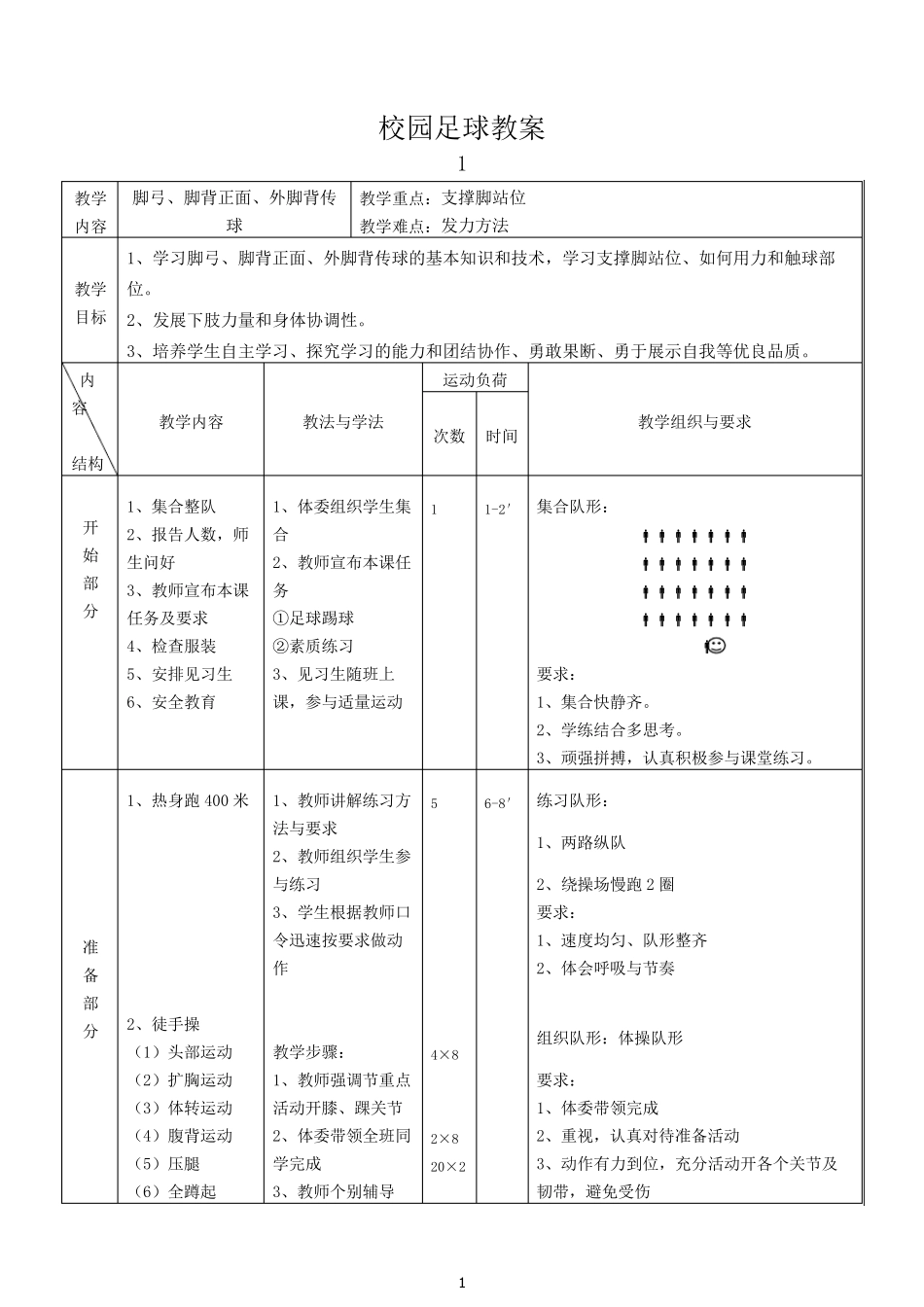 校园足球教案_第1页