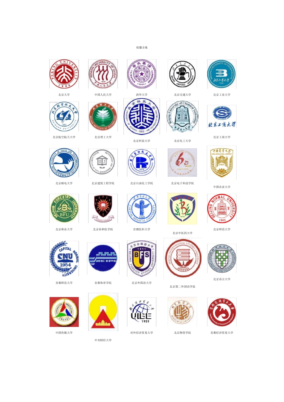 校徽大全[补充]_第1页