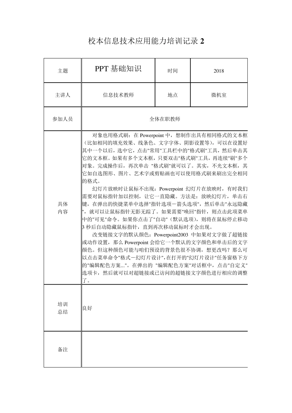 校本信息技术应用能力培训记录_第2页