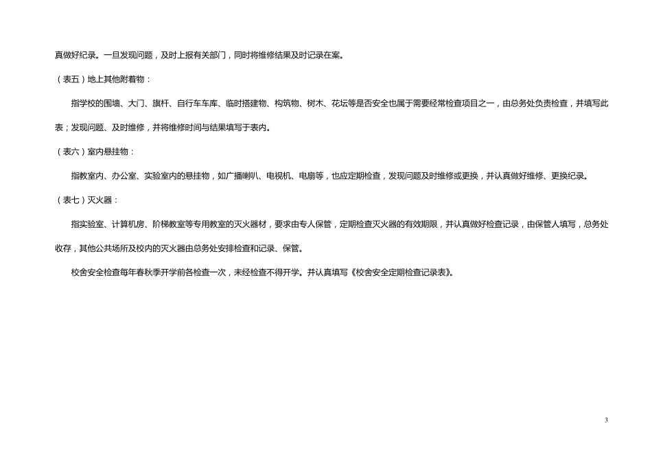 校舍安全检查记录表_第3页