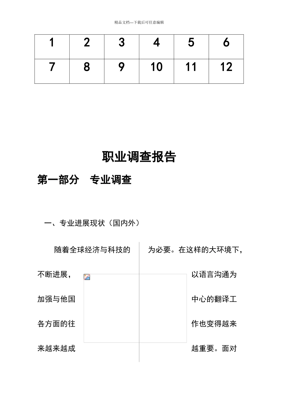 职业调查报告_第1页