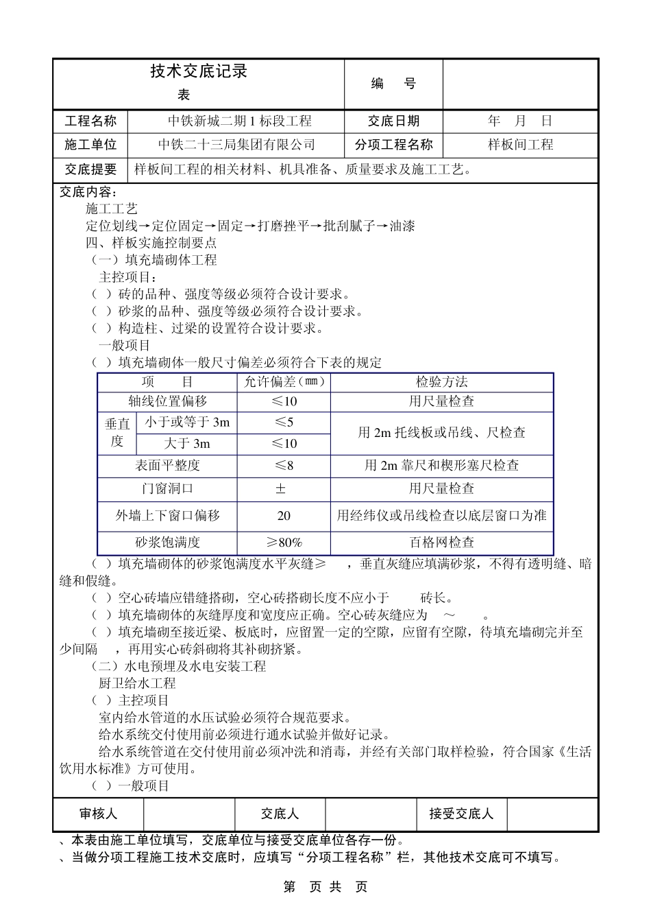 样板间工程技术交底记录_第3页