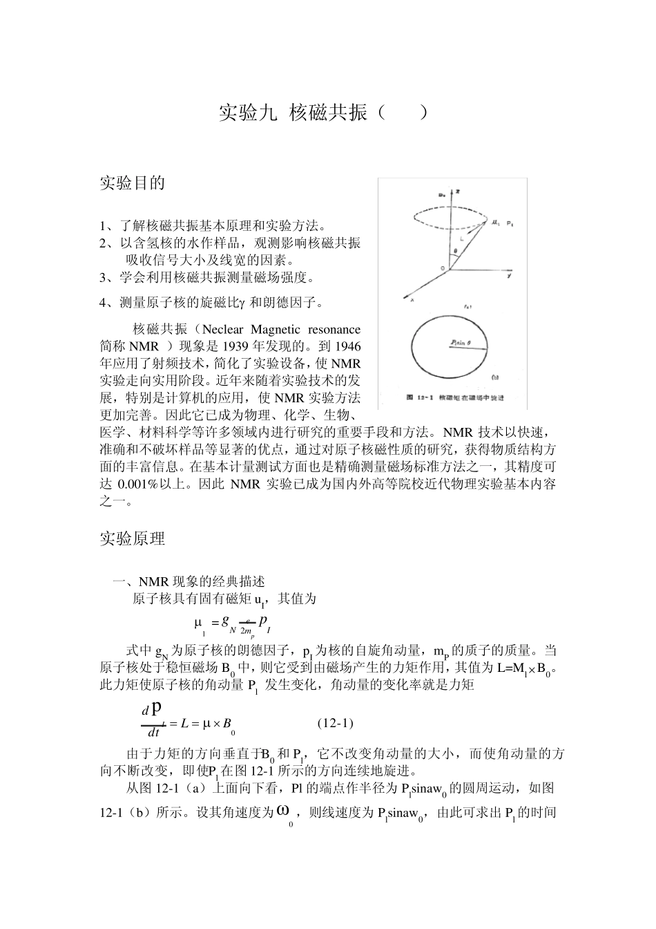 核磁共振(NMR)_第1页