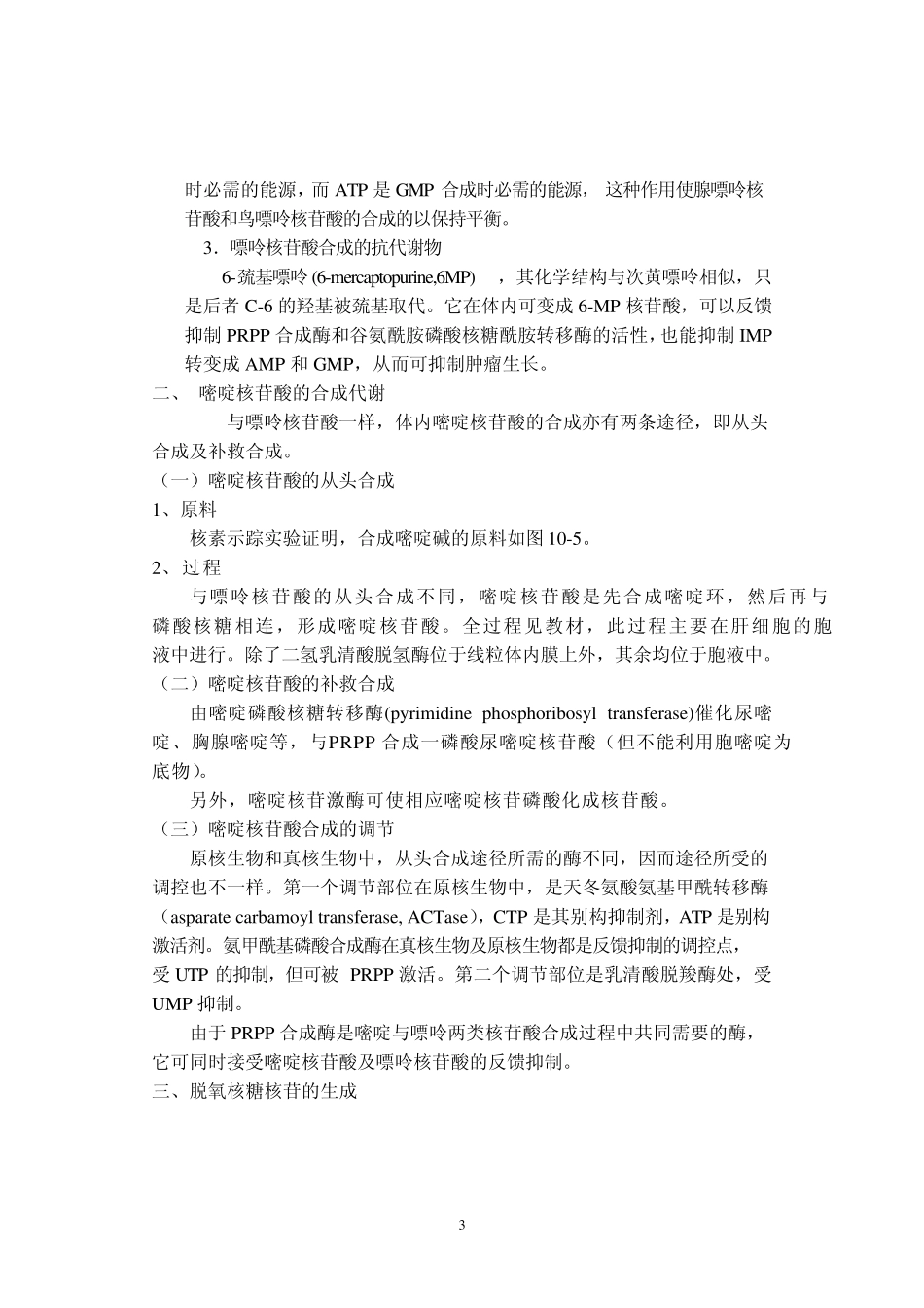 核苷酸代谢讲义_第3页