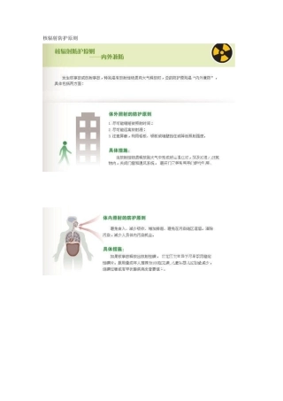 核辐射防护原则