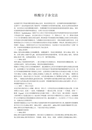 核酸分子杂交法