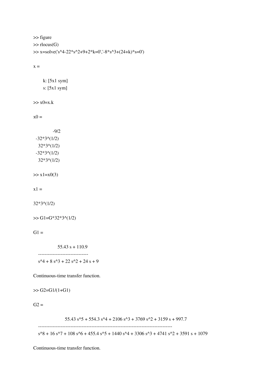 根轨迹分析实验报告_第2页
