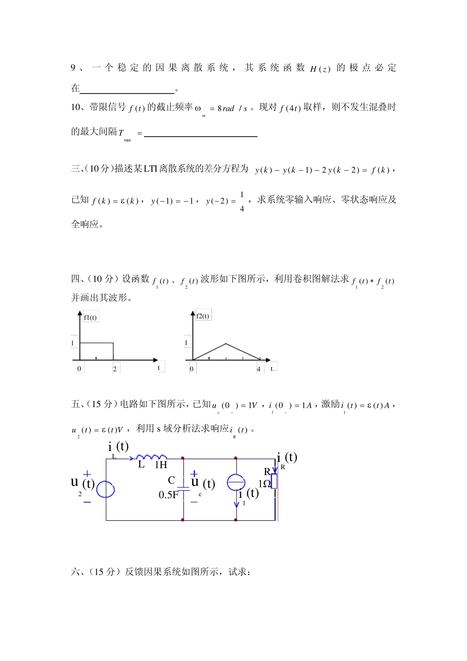 桂林理工大学信号与系统试卷_第3页