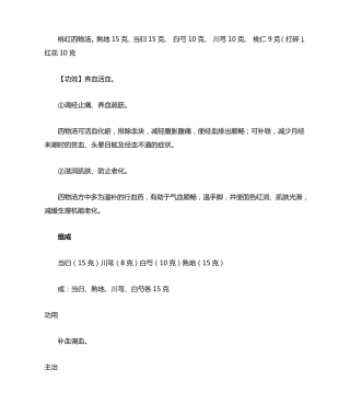 桃红四物汤加减