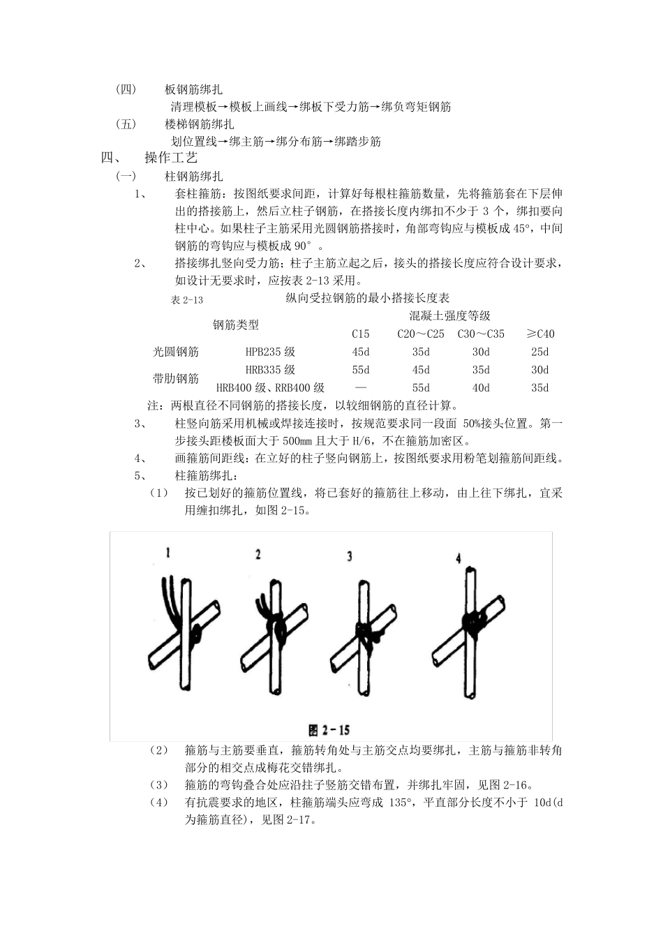 框架剪力墙结构钢筋绑扎施工方案_第2页