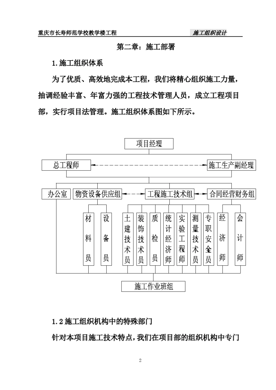 框架教学楼施工组织设计_第2页