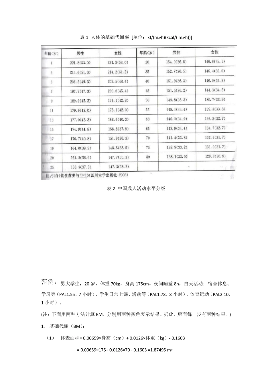 案例分析如何获得每天能量需求总量_第2页