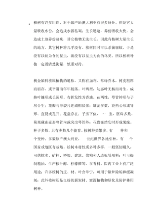 桉树有许多用途