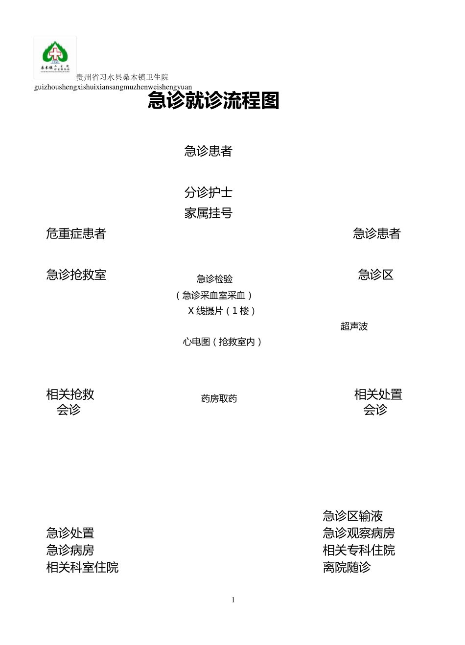 桑木镇卫生院急诊就诊流程图_第1页
