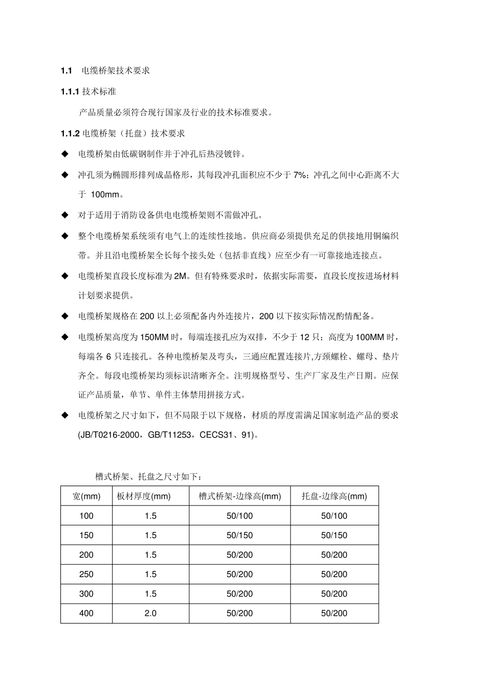 桥架技术要求_第1页