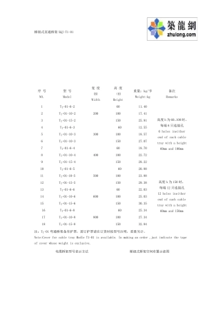 桥架规格及重量