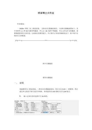 桥梁博士建模求解步骤与实例
