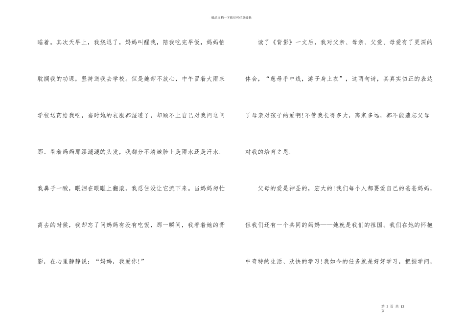 背影读后心得600字5篇_第3页