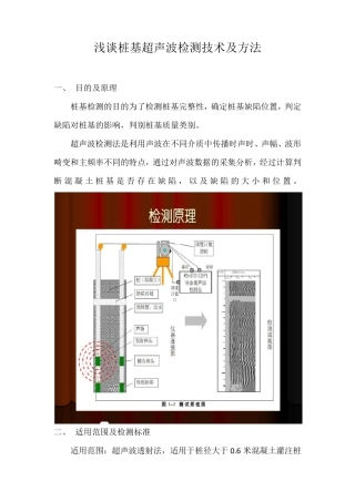 桩基检测过程中应注意事项